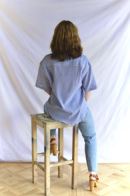 Chemise rayée bleue